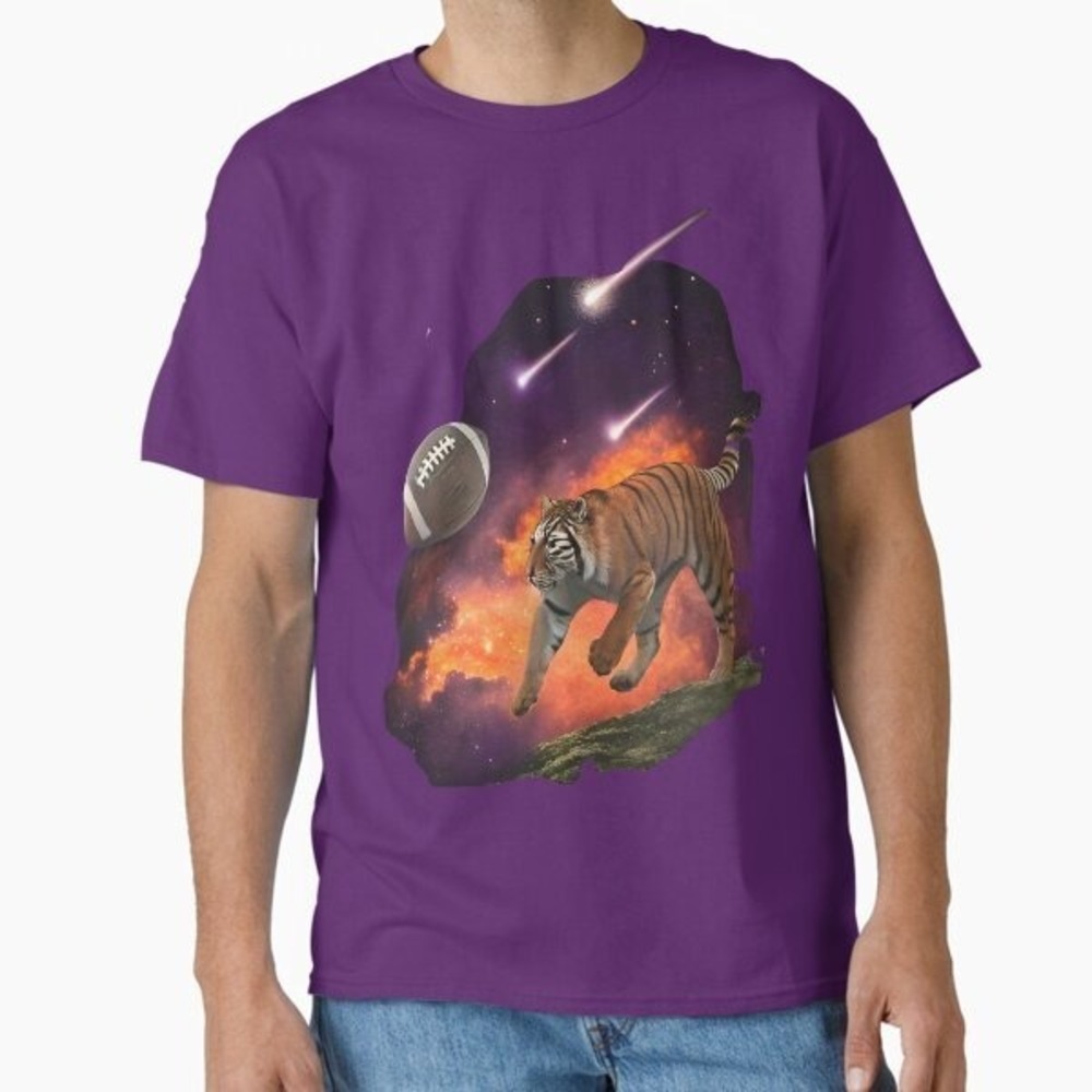 Lemson Football Cosmic Tiger Football Classic T-Shirt